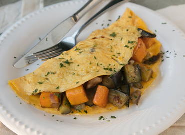 Omelette con verduras asadas - Laura Di Cola