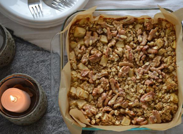 Tarta de manzanas y avena - Laura Di Cola