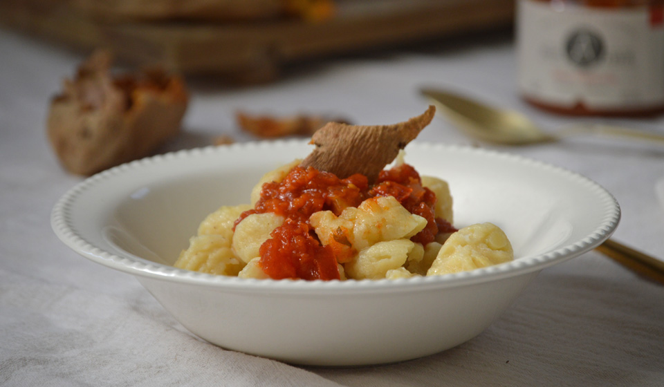 Ñoquis de papa con pomarola