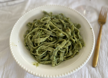 Pasta casera de kale