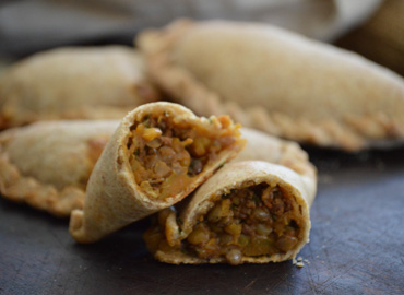 Empanadas de carne con lentejas