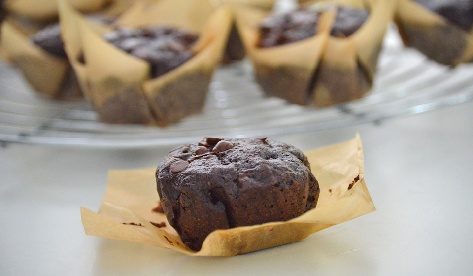 Muffins de chocolate sin azúcar