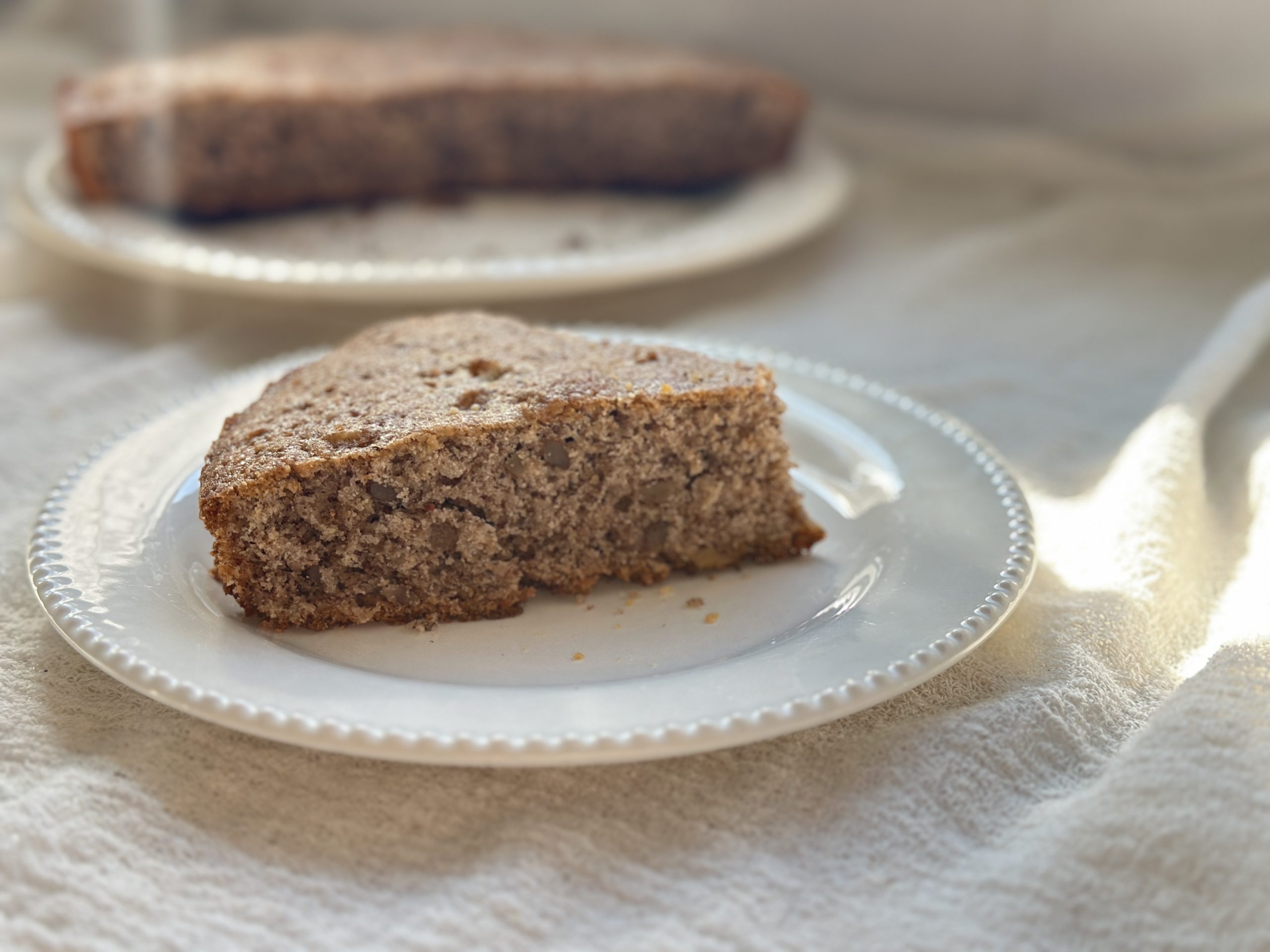 torta de nuez y suero